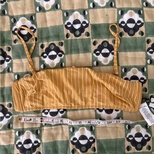 Vitamin A Striped Mustard Yellow Bikini Top